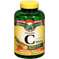Spring Valley Chewable C Vitamin Multiple Fruit flavors Dietary Supplement 200 ct