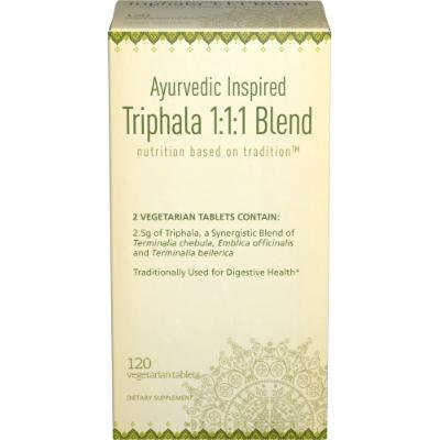 Puritan's Pride Ayurvedic Inspired Triphala 1:1:1 Blend 1250 mg-120 Vegi Caps
