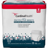 Cardinal Health Maximum Absorbency Men's Protective Briefs, Small/Medium, 12 count