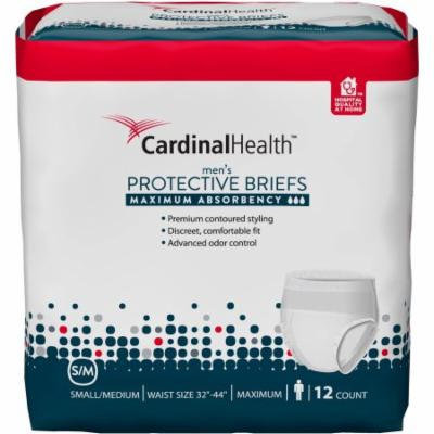 Cardinal Health Maximum Absorbency Men's Protective Briefs, Small/Medium, 12 count