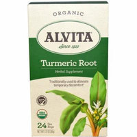Alvita Organic Turmeric Herbal Supplement Tea, 24 count, 1.27 oz, (Pack of 3)
