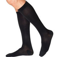 Sigvaris Cotton 232CXSM99-S 20-30 mmHg Mens With Grip Top Socks Black - Extra Large Short