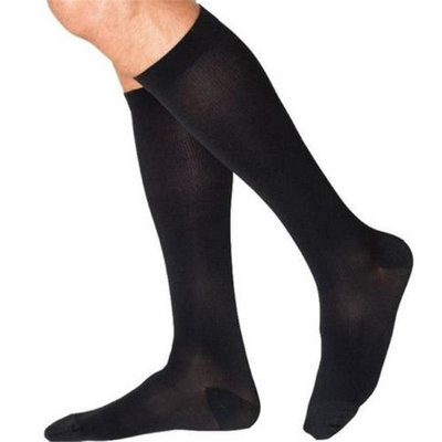 Sigvaris Cotton 232CXSM99-S 20-30 mmHg Mens With Grip Top Socks Black - Extra Large Short