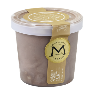 Maple's Organic Gelato Caramel Peanut Turtle