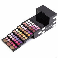 Ivation All-in-One Makeup Kit Gift Set - Contains Truly Vast Collection of Eyeshadows, Blushes, Powders, Eyeliners, Lip Glosses & More - Folds Out from 4.72