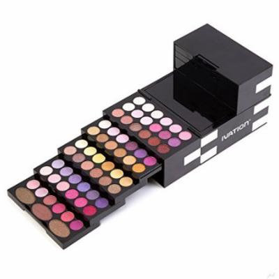 Ivation All-in-One Makeup Kit Gift Set - Contains Truly Vast Collection of Eyeshadows, Blushes, Powders, Eyeliners, Lip Glosses & More - Folds Out from 4.72
