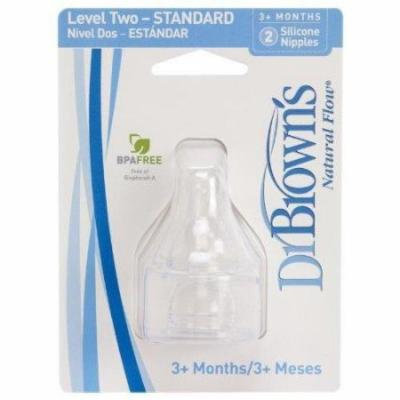 Dr. Brown's Natural Flow Level 2 Standard Nipple (8 Total)