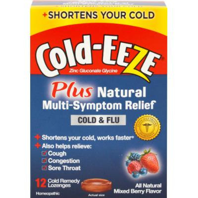 Cold-Eeze Cold-EEZE Plus Natural Symptom Relief Cold & Flu-12 Lozenges