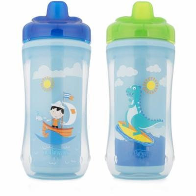 Dr. Brown's Hard-Spout Cup Boy Sailboat/Dino, BPA-Free, 10 oz, 2-pack (Stage 3, 12 Months and Up)