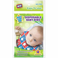 Mighty Clean Baby Disposable Baby Bibs, 24 Count
