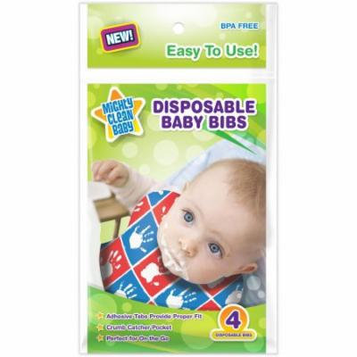 Mighty Clean Baby Disposable Baby Bibs, 24 Count