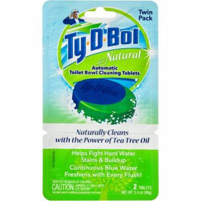 Ty-D-Bol Natural Automatic Toilet Bowl Cleaning Tablets, 2 count, 3.4 oz, (Pack of 6)