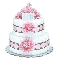 Bloomers Baby Diaper Cake Modern Pink Mums 2-Tier