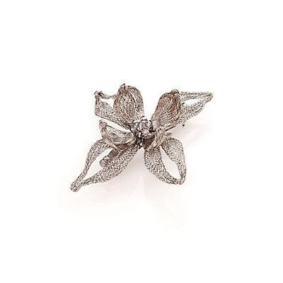 Colette Malouf Mesh Florette Barette - Silver