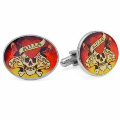 Men's Ed Hardy Love Kills Slowly Cufflinks