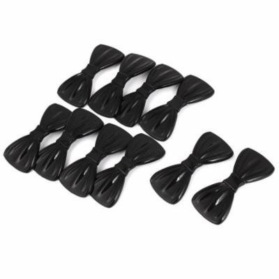 Girls Lady Beauty Fashion Bowknot Shape Hair Clips Clamps Hairpin 5 Pairs Black