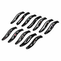 Girls Lady Hairstyling Fashion Metal Snap Hair Clips Hairpin 58mm 12 Pcs Black