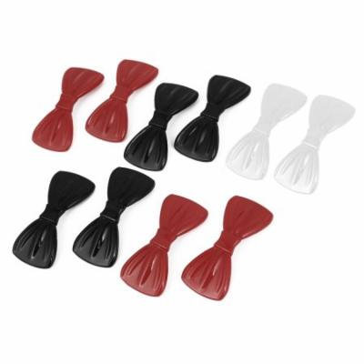 Girls Lady Beauty Fashion Bowknot Shape Hair Clips Hairpin 5 Pairs Milticolor