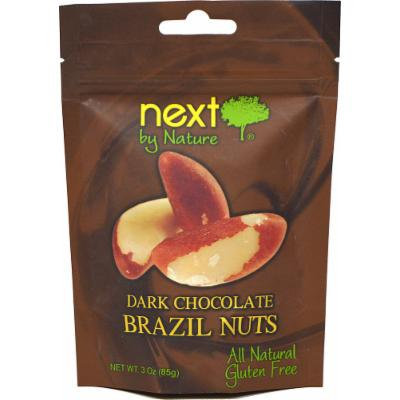 Next by Nature Dark Chocolate Brazil Nuts-3 oz Bag