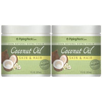 Coconut Oil 100% Natural for Skin & Hair 2 Jars x 7 oz (207 mL)