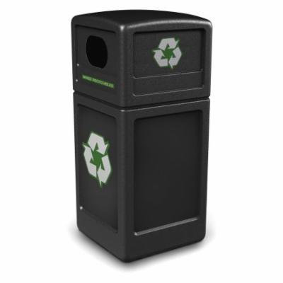 Commercial Zone Recycler 38 Gallon Black Recycling Bin
