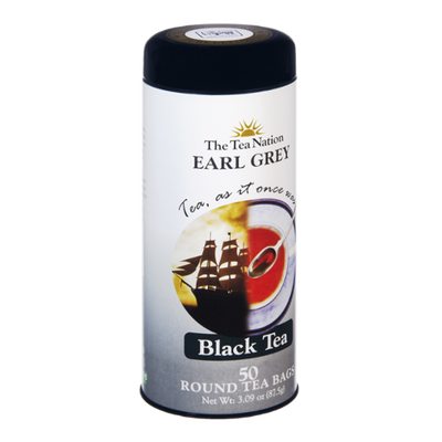 The Tea Nation Earl Grey Black Tea Round Bags - 50 CT