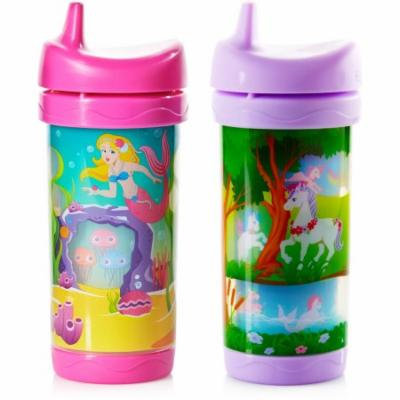 Evenflo Feeding Sip and Seek Insulated 10-oz Cup, Girl, 2pk