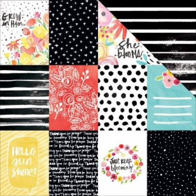 Illustrated Faith She Blooms Cardstock 12