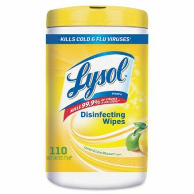 Sanitizing Wipes, 110 Wipes/Tub, 6/CT, Lemon/Lime Blossom RAC78849CT
