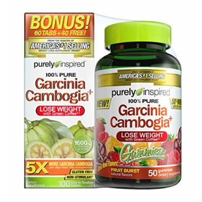Purely Inspired Garcinia Cambogia, 50 gummies and 100 tablets