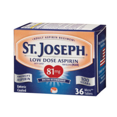 St. Joseph Aspirin 81mg Tablets - 36 ct