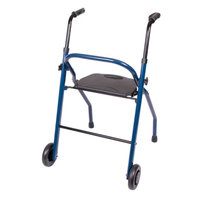 Carex Two Wheeled Walker w/Seat, 1 ea
