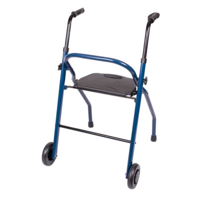 Carex Two Wheeled Walker w/Seat, 1 ea