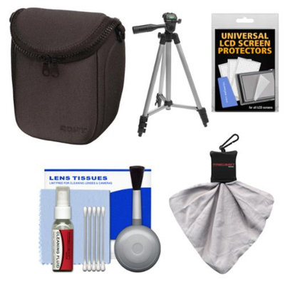 Sony LCS-BBF Soft Digital Camera Case (Black) with Tripod + Accessory Kit for Alpha NEX-3N, NEX-5N, NEX-5R, NEX-6, NEX-7