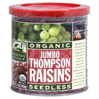Woodstock Farms Organic Jumbo Thompson Raisin, 15 Ounce -- 12 per case.
