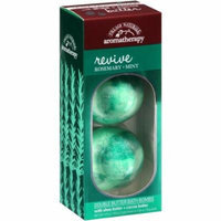 Village Naturals Aromatherapy Revive Rosemary + Mint Double Butter Bath Bombs, 2 count, 4.9 oz