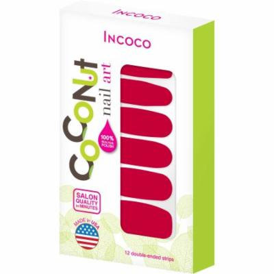 Coconut Nail Art by Incoco Nail Polish Strips, Red Hot, 12 count