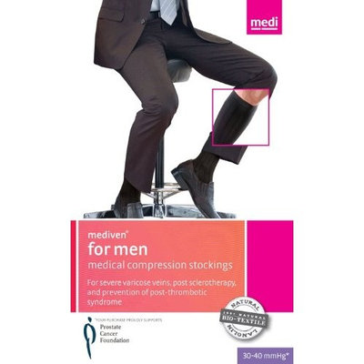 Mediven for Men 30-40 mmHg Knee High Support Socks Color: Navy 3, Size: V, Length: Standard