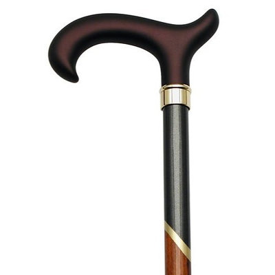King Of Canes Soft Touch Cane Cherry Metallic Gold Brown Handle -Affordable Gift! Item #DHAR-9786000