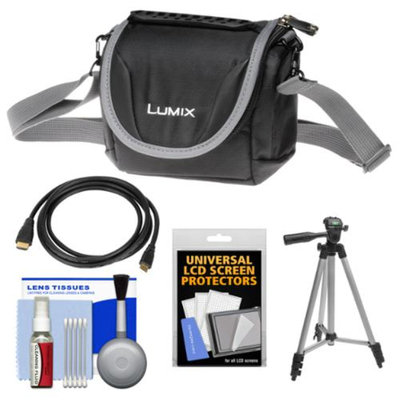 Panasonic Digital Camera Carrying Case with Tripod + HDMI Cable + Kit for Lumix FZ70 & FZ200 Cameras