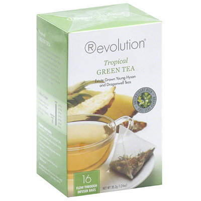 Revolution Tea Tropical Green Tea, 16 count, (Pack of 6)