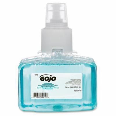 131603CT Gojo LTX-7 Pomeberry Foam Hand Wash Refill - Pomegranate Scent - 23.7 fl oz (700 mL) - Pump Bottle Dispenser - Clear Blue - 3 / Carton - Moisturizing, Rich Lather, Fragrance-free, Dye-free, E