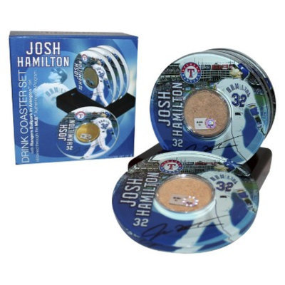MLB Los Angeles Angels Josh Hamilton Player Coaster with Game Used Dirt