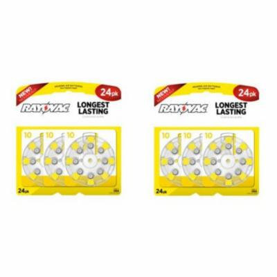 (Pack of 48) Rayovac Size 10 Long Lasting Hearing Aid Batteries - EXP10/2019 + FREE SHIPPING