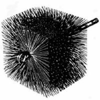 6'' x 10'' Rectangular Master Sweep Brush - 3/8'' thread