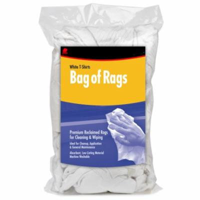 Buffalo Industries 10520PB 4 Lbs. White T-Shirts Cloth Rags