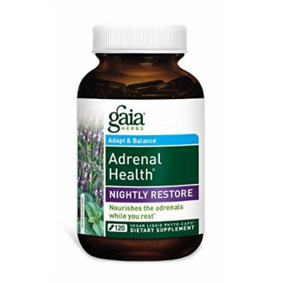 Gaia Herbs Adrenal Health Nightly Restore Supplement, 120 Count