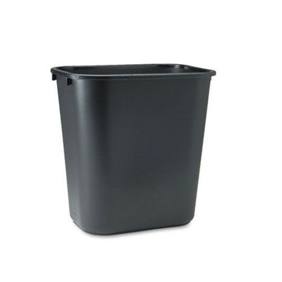 Rubbermaid-Black Soft Molded Plastic Wastebasket, 28 1/8 Quart