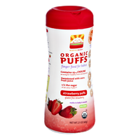 HappyBaby Organic Gluten Free Finger Food for Babies Strawberry Puffs