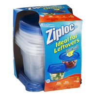 Ziploc Smart Snap Containers & Lids Variety Pack - 6 CT